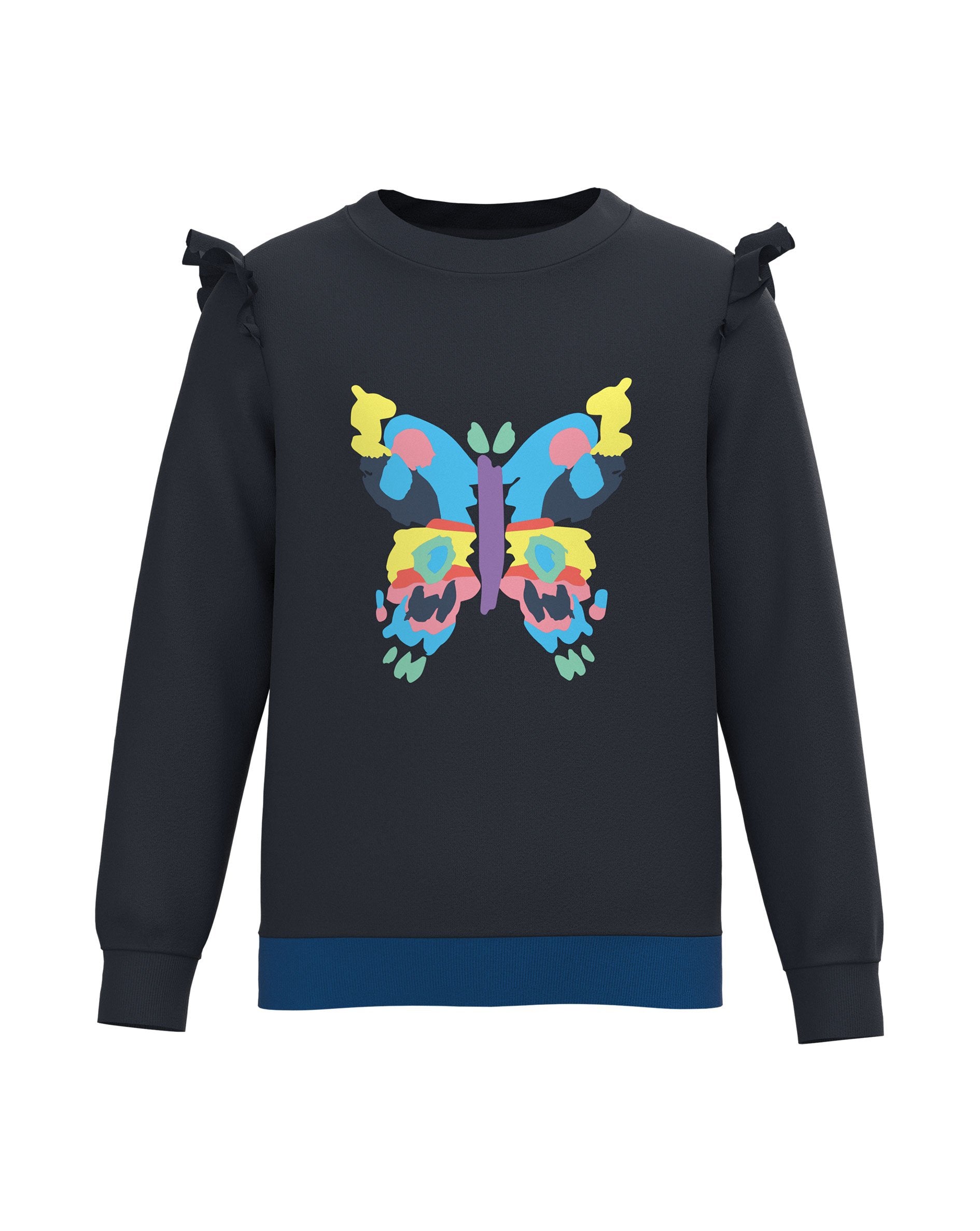 'Chicago Awesome Days' Flowers & Butterflies Pink & Olive Green Hoodie  Sweatshirt - Girls 12-14 Years